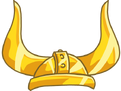 Casco de vikingo de oro solido