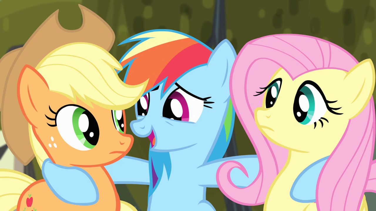 my little pony applejack and rarity and rainbow dash