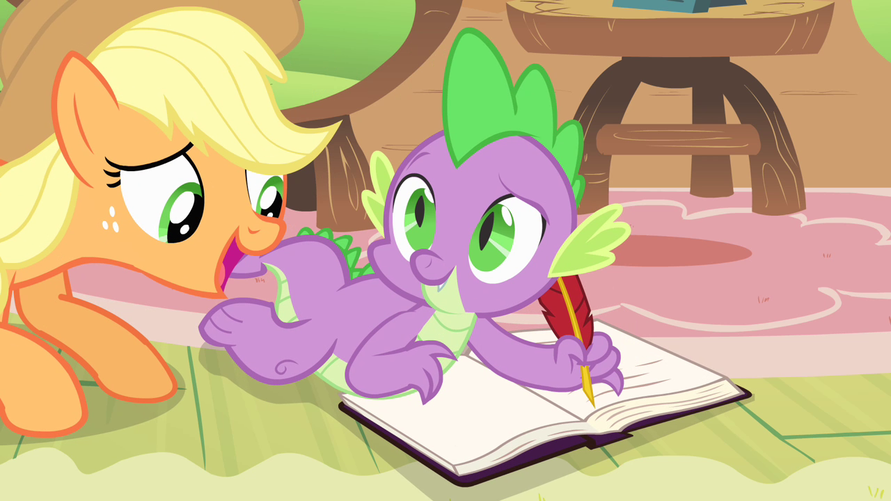 spike and applejack png s5e4