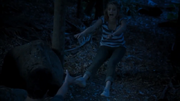 Zac using telekinesis to push Lyla away
