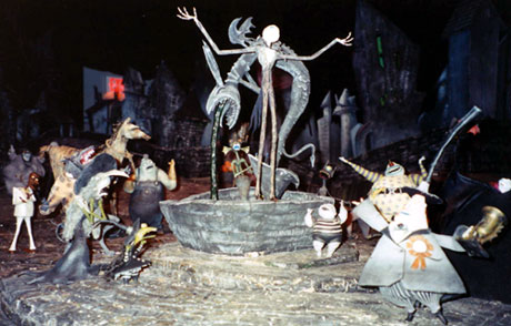 jack skellington in fountain
