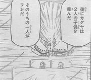 Kaguya junto a sus dos hijos