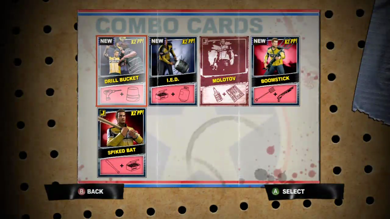 dead rising 2 combo cards