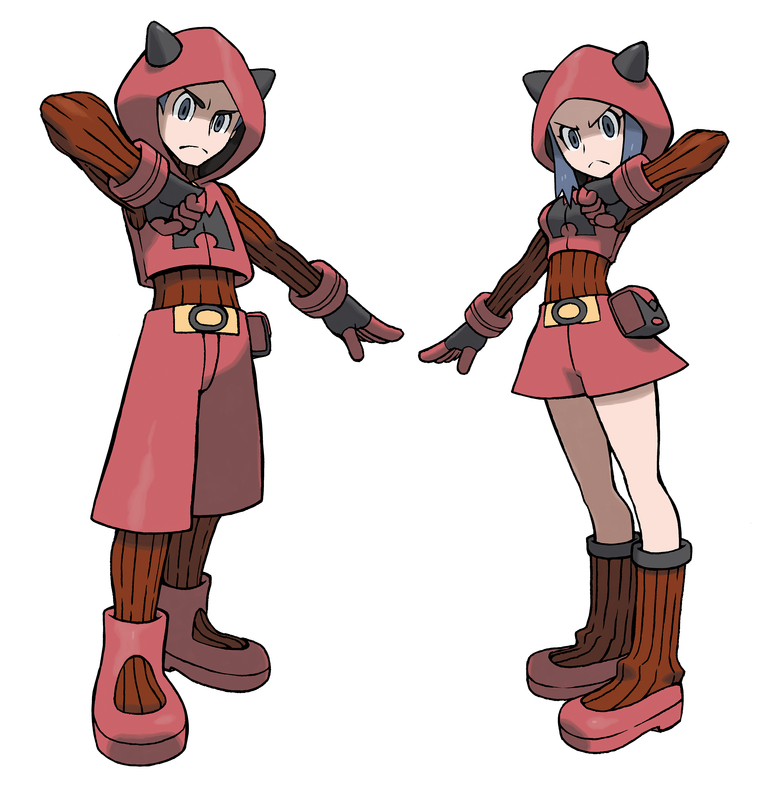 Ilustración de los reclutas del Equipo Magma.