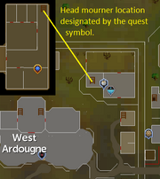 Head mourner location