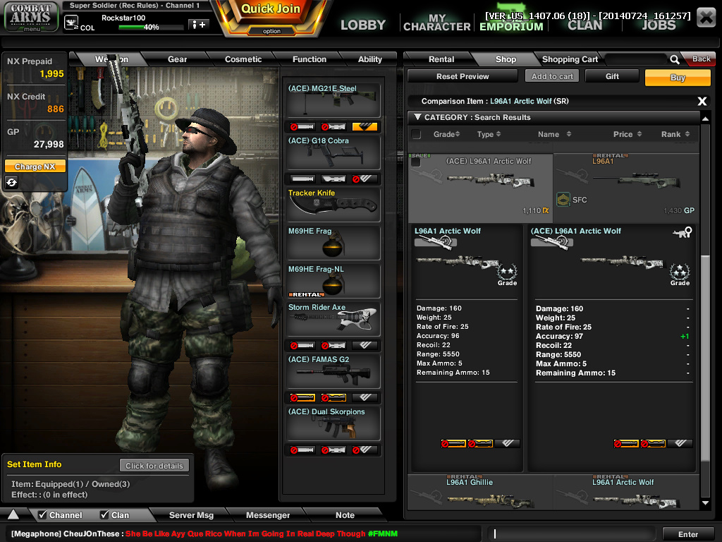 Combat Arms Reboot ACE_Weapon_Compare_Ex.1