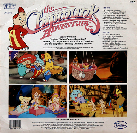 Alvin And The Chipmunks The Chipmunk Adventure Soundtrack Songs Image - The Chipmunk Adventure LP.png - Munkapedia, the Alvin and the