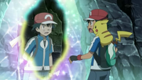 ¡La Cueva Reflejos! ¿¡Ash y Ash a través del mundo del espejo!?