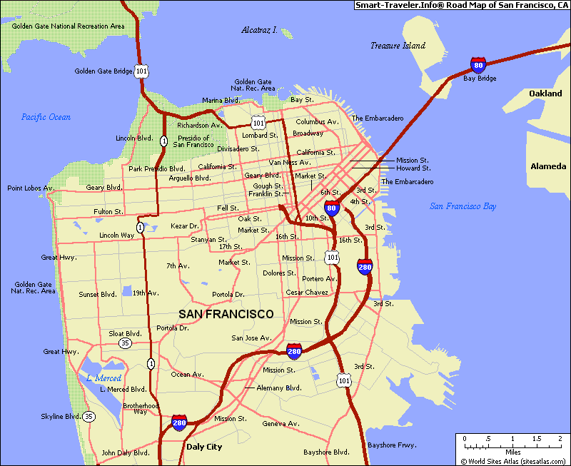 City map San Francisco California