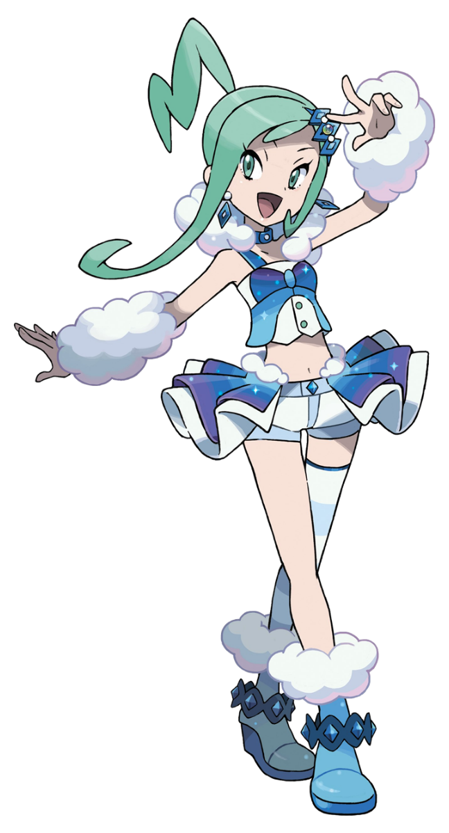 Ilustración de Ariana, experta en Concursos Pokémon y la número uno en Hoenn.