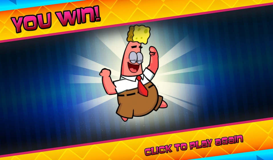 Image Bikini Bottom Brawlers Patrick dressed as SpongeBob you win.png