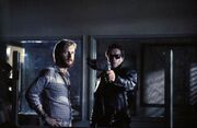 T1- Cameron and Arnie on-set