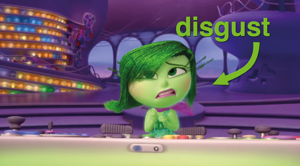 Disgusted inside out, Youtube, Disgust