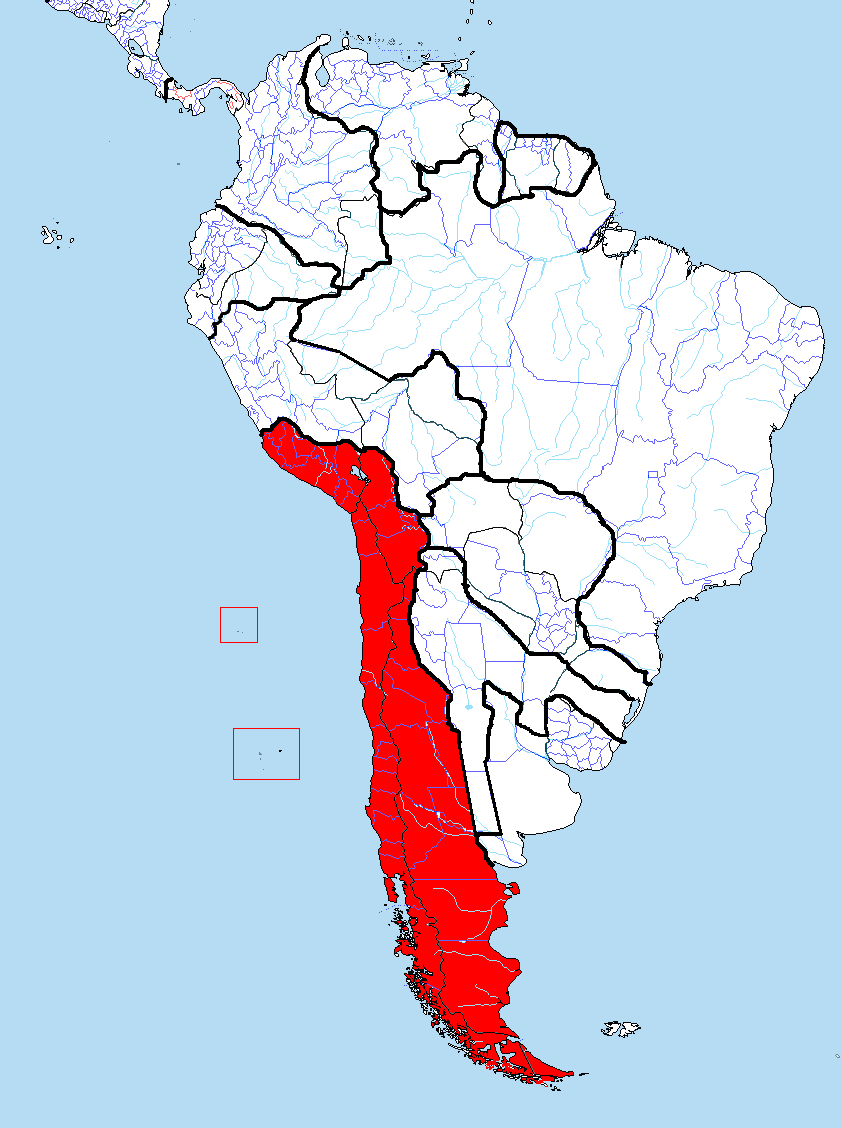 Чили на карте