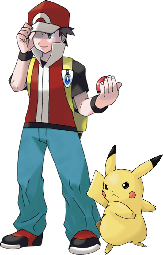 Image - Pikachu & Red by Xous54.png - Fantendo, the Video Game Fanon Wiki