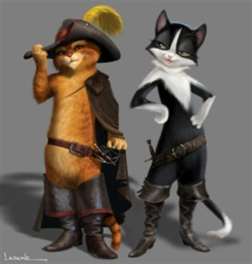 Image - Puss In Boots and Kitty Softpaws.jpg - WikiShrek - Wikia