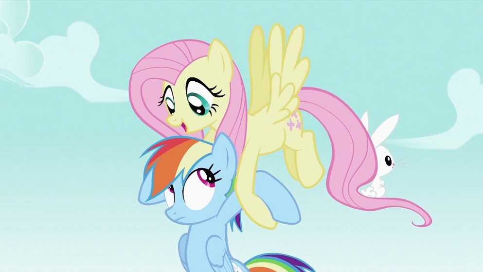 Image - Fluttershy carrying Rainbow Dash S2E07.png - My Little Pony ...