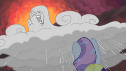 Sweetie sees Rarity-cloud laughing maniacally S4E19