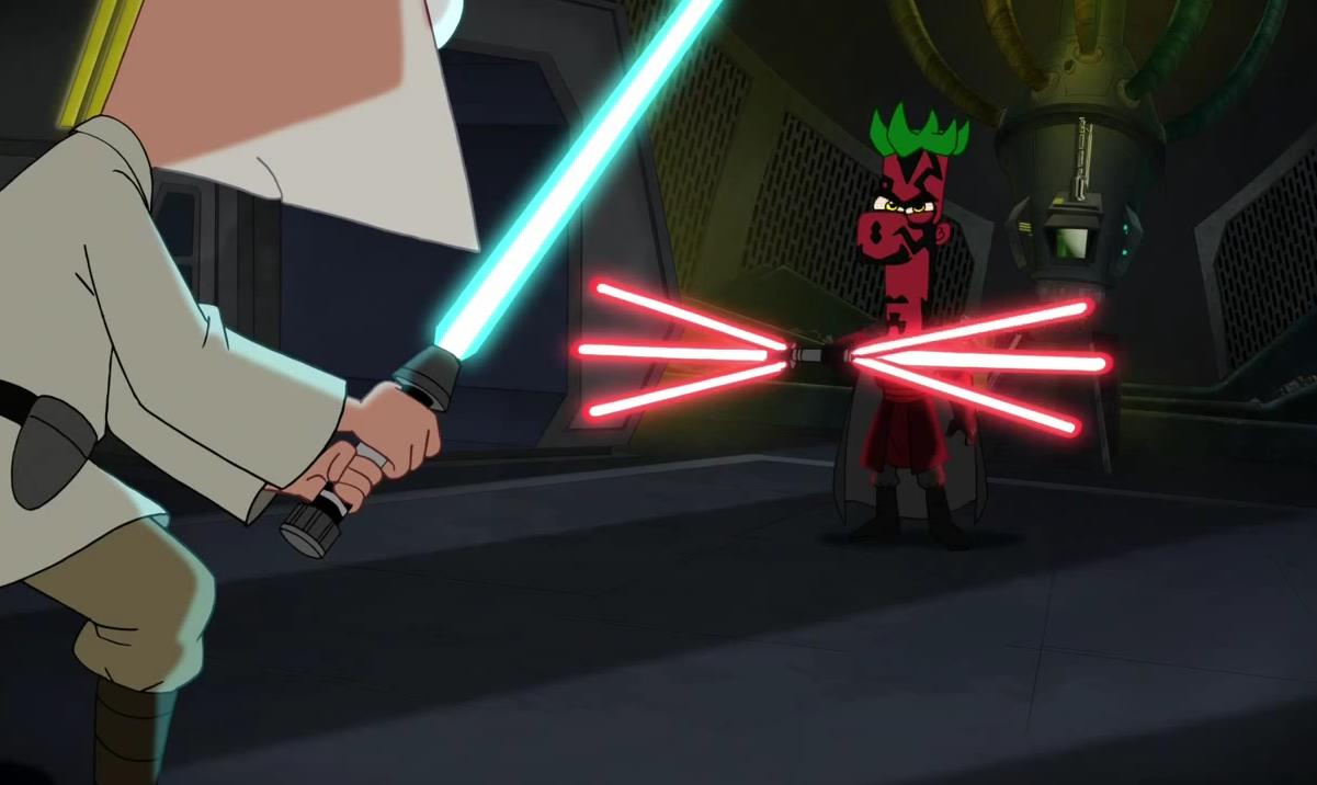 Image - Darth Ferb has a six bladed lightsaber.JPG - Phineas and Ferb ...