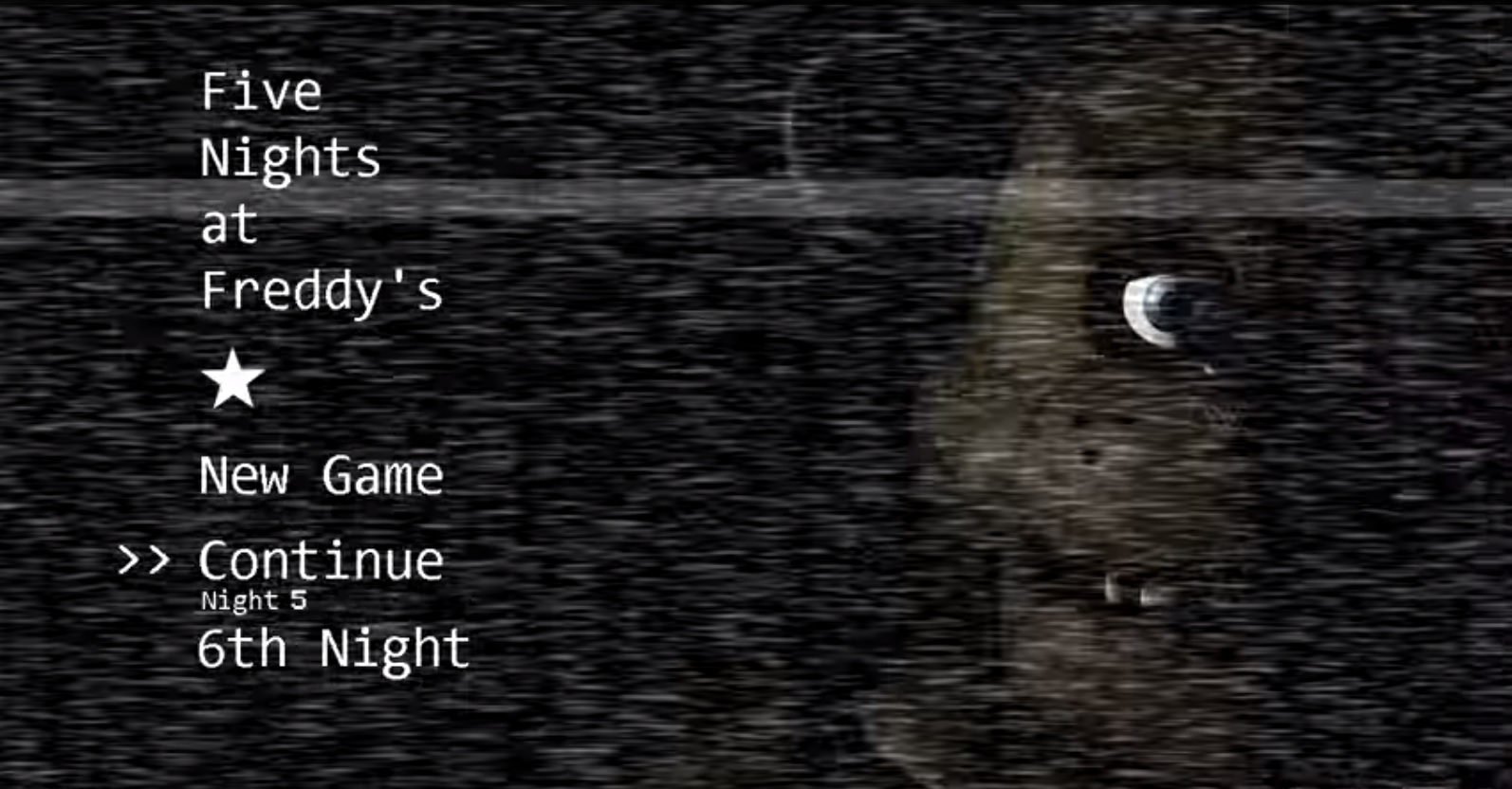 Five nights value list. Five Nights at Freddy`s 1 меню. Меню ФНАФ 1 Фредди. Five Nights at Freddy's Фредди меню 1. Меню игры ФНАФ.