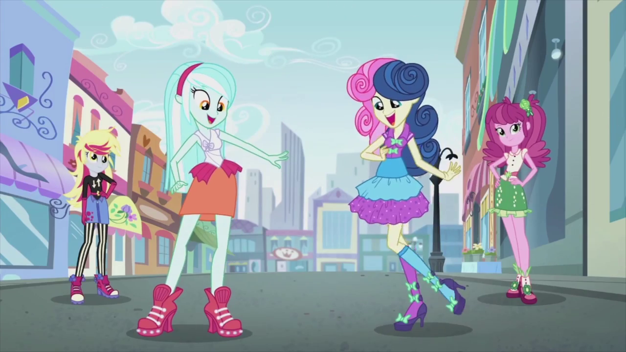 Image - Lyra and Sweetie Drops in new outfits EG2.png - My Little Pony ...